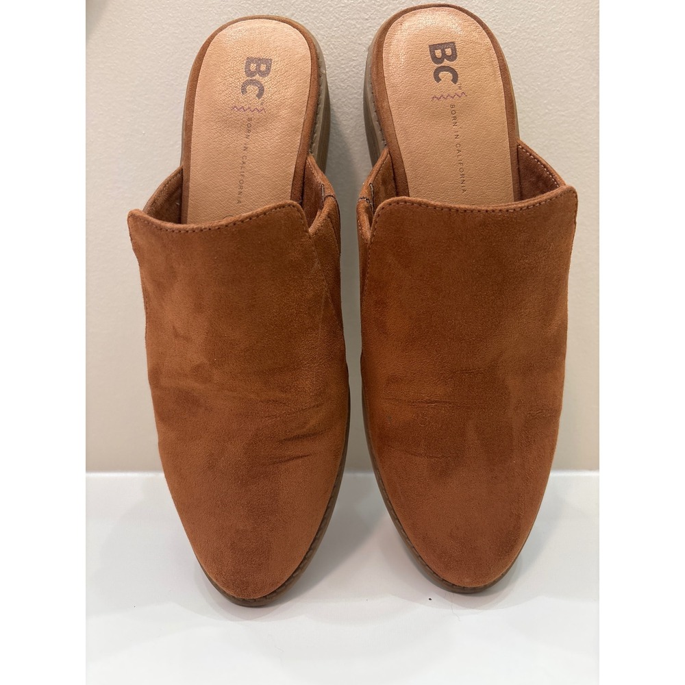 BC Born in California Mules Women's Size 7 Cognac Brown Slip On‎ Shoes - Picture 8 of 8